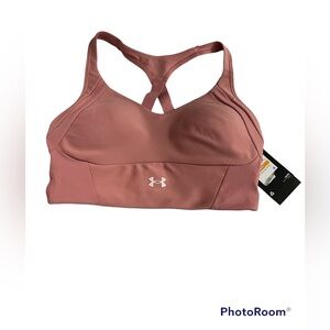 Under Armour size small NWT fitted infinity pink/mauve sports bra athletic bra